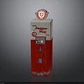Vintage Jungo Electronic Device Red And White Design With Coin Slot And Number 10 Label