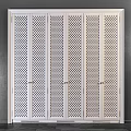 Modern White Chest of Drawers With Perforated Panel Design And Vertical Drawers