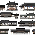 New Chinese Style Landscape Corridor Landscape Corridor Chinese Style Corridor Chinese Style Pavilion 3d model