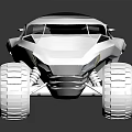 Futuristic Utility Vehicle Design With Large Tires And Sleek Body