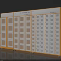 Smart Public Storage Locker System With Multiple Compartments And Digital Screen 3d model