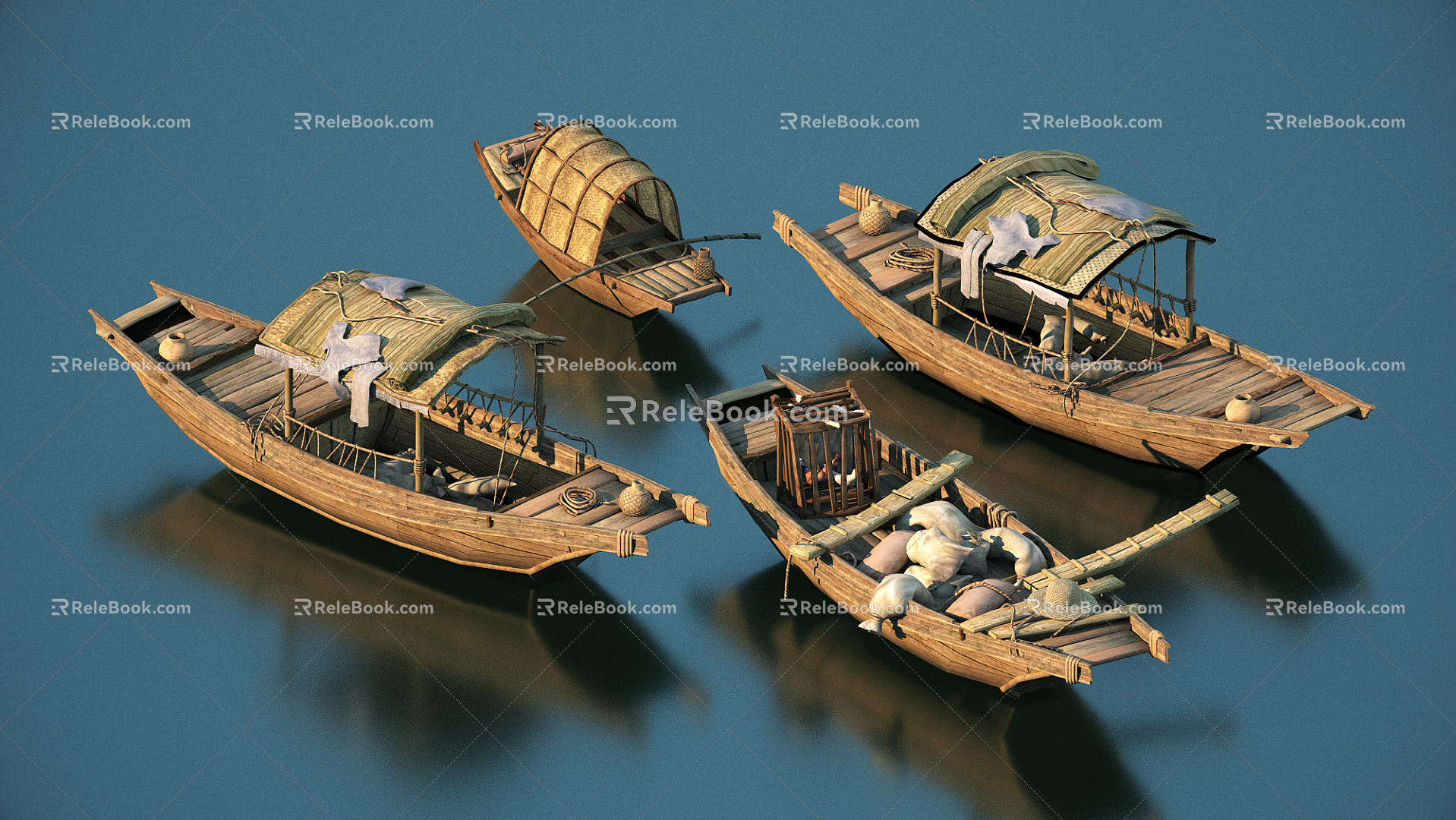 Chinese boat 3d model