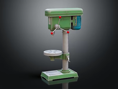Green Furniture Workbench With Stable Base And Adjustable Design Features 3d model