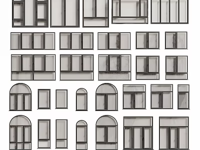 Variety Of Floor To Ceiling Window Designs For Homes 3d model
