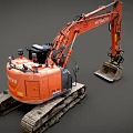Hyundai Orange Tracked Excavator With Heavy Duty Bucket And Tracks