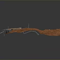 Crossbow Mechanical Crossbow Shift Bow and Arrow Shoot Far Equipment Weapons High-tech Crossbow 3d model