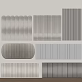 Decorative Wall Panels With Textured Patterns In Gray Tones For Interior Design 3d model