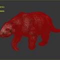 Realistic Sloth Model With Brown Fur Walking Posture And Detailed Texture