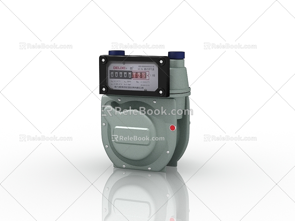 modern gas meter 3d model