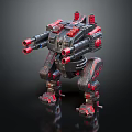 Modern Robot Warrior Mechanical Combat Police Mechanical Armor 3d model