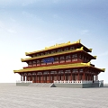 Chinese Ancient Architecture Han Dynasty Architecture 3d model