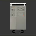 Gray Office Equipment With Control Panel And Display Screen Design 3d model