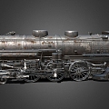 steam locomotive steam train train vintage train 3d model