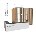 Office reception background wall 3d model