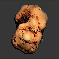 Natural Copper Colored Stone Exhibiting Irregular Shape Black Veins And Textured Surface