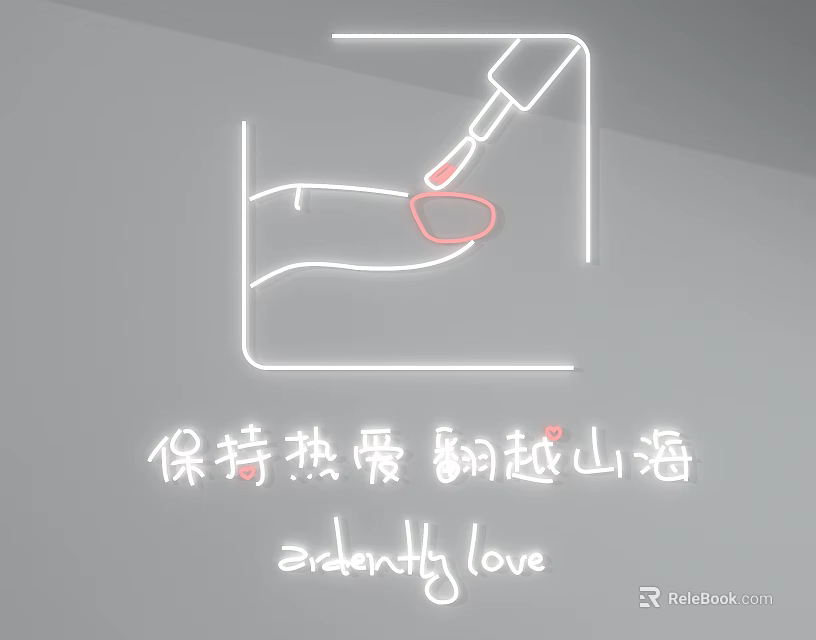 Modern Decorative Lights with Minimalist Design for Warm Home Atmosphere and Ardent Love Theme 3d model 