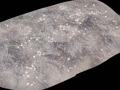 Natural Gray Ground Surface Featuring Rough Texture And Scattered Bright Spots 3d model