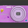 Sony Cyber-shot Purple Digital Camera Electronic Device With Compact Lens Design