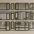 Modern Casement Windows With Various Designs Aluminum Frame And Glass Panels