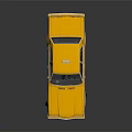 Classic Yellow Taxi Cab With TAXI Sign Chrome Grille And Black Wheels