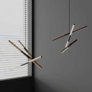 Areti chandelier minimalist chandelier solid wood chandelier 3d model