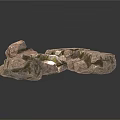 Detailed Modern 3D Rock Model with Textured Surface for Design Projects 3d model