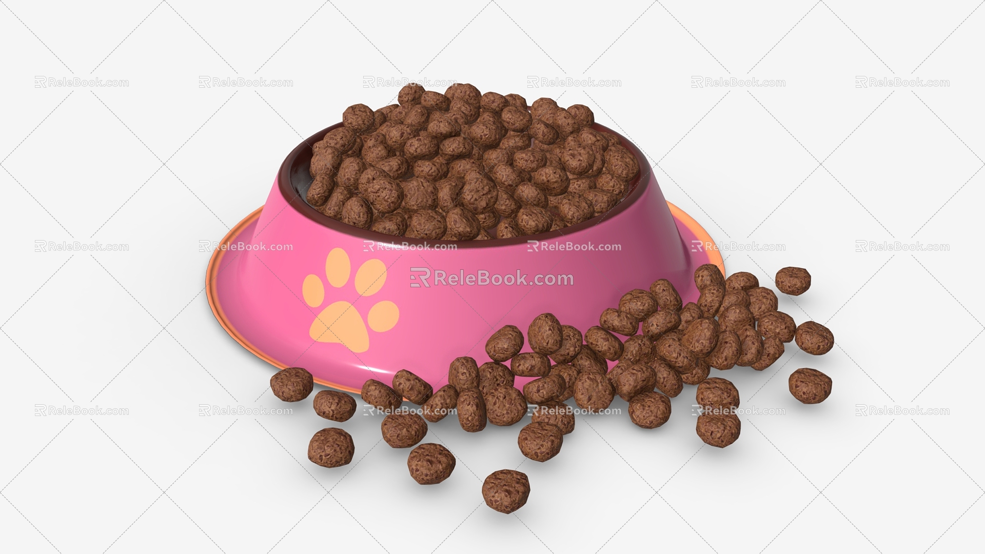 Printed cat food bowl cat food bowl cat food dog food food food cat bowl 3d model