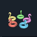 Colorful Flamingo Inflatable Swim Rings for Kids Summer Pool Playtime