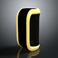 Black And Yellow Portable Wireless Speaker With Mesh Grille Sleek Modern Design