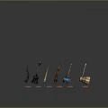 Ancient Historical Weapons Showcasing Intricate Metalwork And Ornate Design Elements