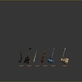 Hammer Warhammer Cartoon Hammer Magic Hammer Thor's Hammer Ancient Weapons Cold Weapons Medieval Items 3d model