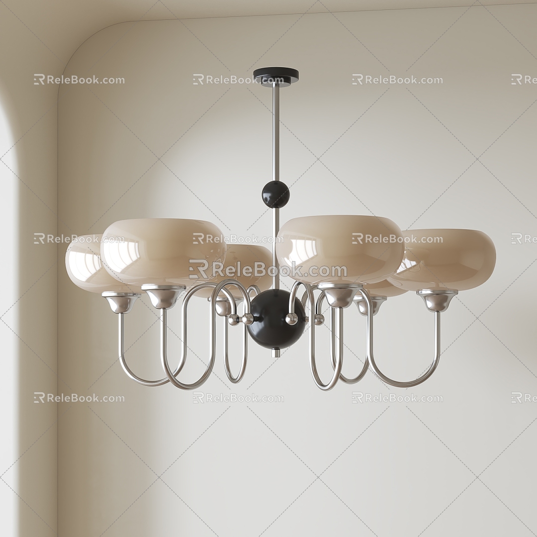 French Middle Chandelier 3d model