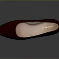 Women's Red Satin Block Heel Shoes With Simple Design And Shiny Finish