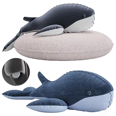 Whale Plush Toys With Detailed Design And Soft Texture 3d model Whale Plush Toys With Detailed Design And Soft Texture 3d model