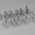 Access gate gate access control machine automatic door induction door 3d model