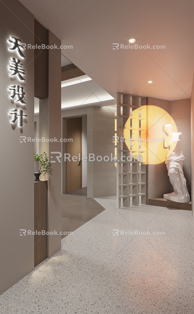 Design Studio Design Studio Art Exhibition Hall Art Studio Decoration Company Decoration Studio 3d model