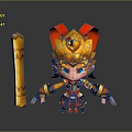 Cartoon Themed Household Decor Item With Yellow Hair Red Accents And Long Yellow Accessory