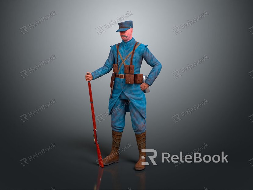 Modern Soldier French Soldier World War II Soldier Military model