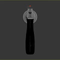 Shiny Metallic Revolver With Black Grip Orange Marker And Yellow Bullet On Dark Background