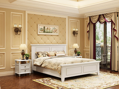 American background double bed model