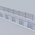 Modern Metal Railings With Wavy Vertical Bars For Balcony And Staircase