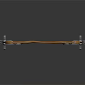 3D Model of Cracked Glass Panel With Metal Frame and Support Brackets