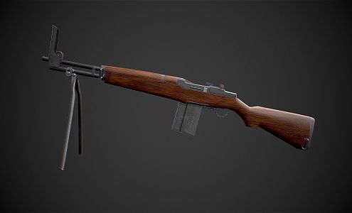 rifle weapon gun rifle machine gun military magazine war 3d model