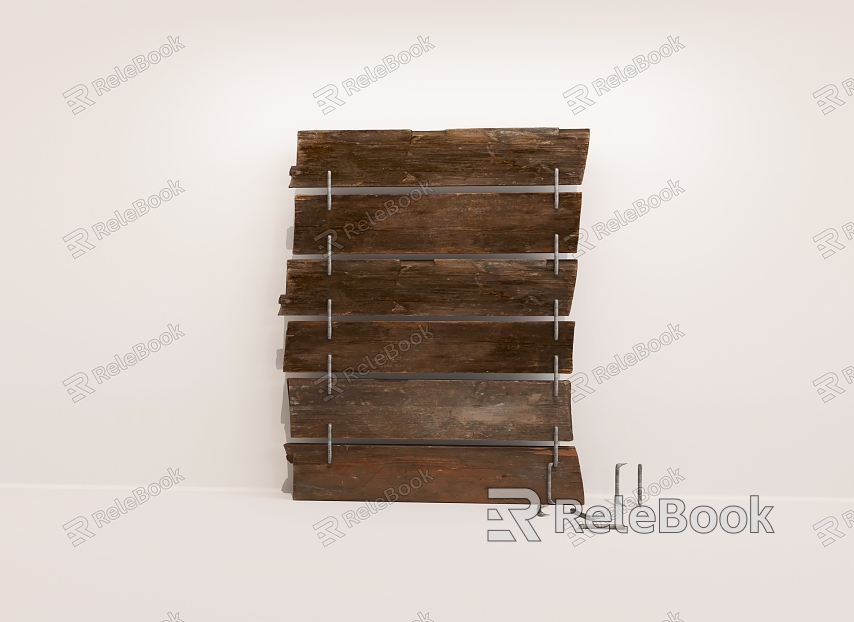 Rotten wood board broken wood board wood block wood broken wood ruin wood board wood chip board nail board nail buckle model