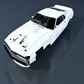 White Classic Sports Car With Sleek Aerodynamic Body And Retro Styling Details