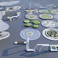 Modern Tree Pool Landscape Seat Tree Pool 3d model