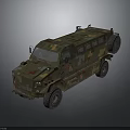 Heavy Duty Military Armored Vehicle With Camouflage Paint And Off Road Tires