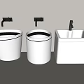 Stylish Modern Bathroom Accessories White Ceramic Sinks With Wall Mounted Faucets And Different Shapes