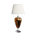 Stylish Table Lamp With White Textured Lampshade Gold Glass Heart Shaped Base Silver Square Stand