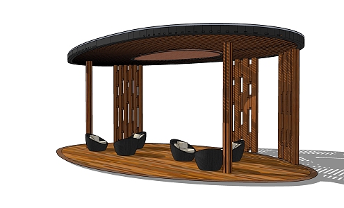 modern pavilion gazebo 3d model